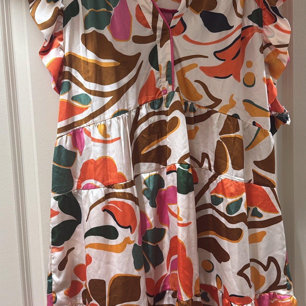 Colorful Abstract Print Dress